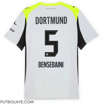 Camiseta Borussia Dortmund Ramy Bensebaini #5 Visitante Equipación 2025-26 manga corta Camiseta Borussia Dortmund Ramy Bensebaini #5 Visitante Equipación 2025-26 manga corta